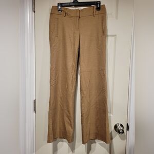 J.Crew Factory City fit Wool Blend Lined Trousers Size 2 Khaki Brown